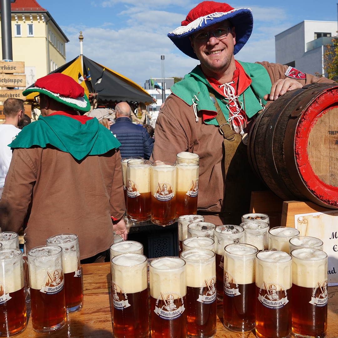 Korbacher Marktbier beim Mittelaltermarkt